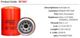 Baldwin Fuel Filter BF7907 Specifications
